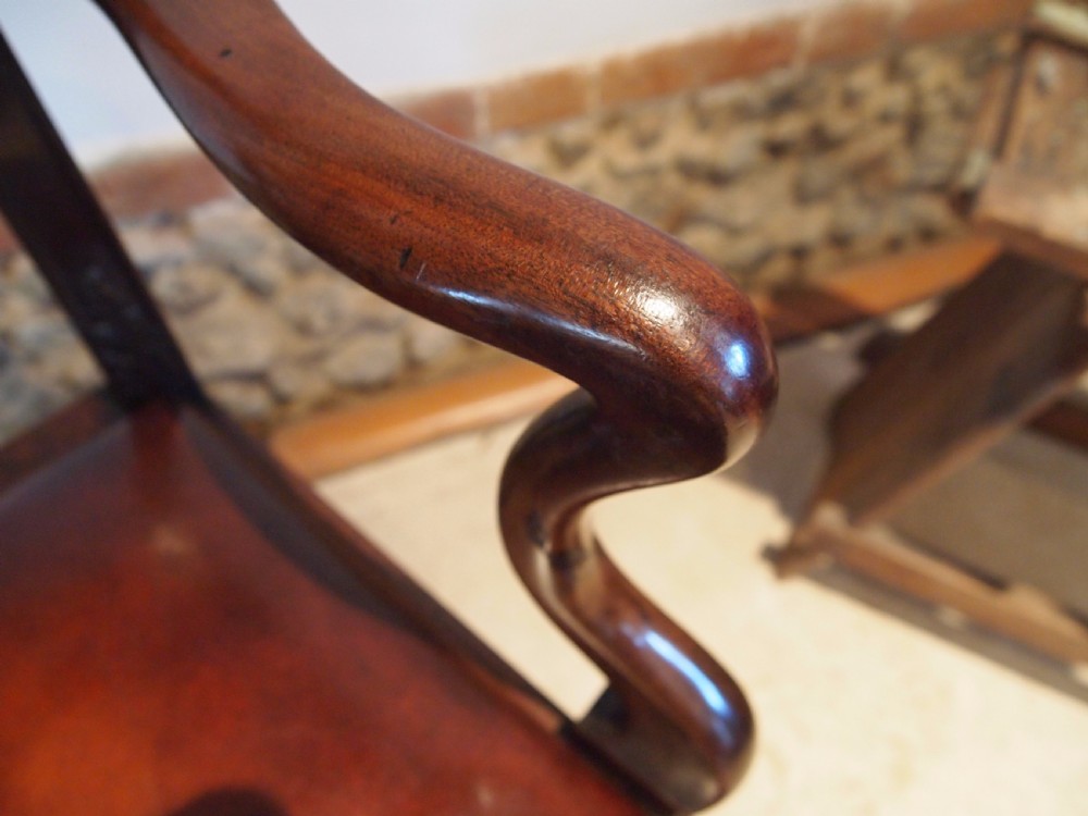 Chair fine George III Mahogany Chippendale style c1800 View XII
