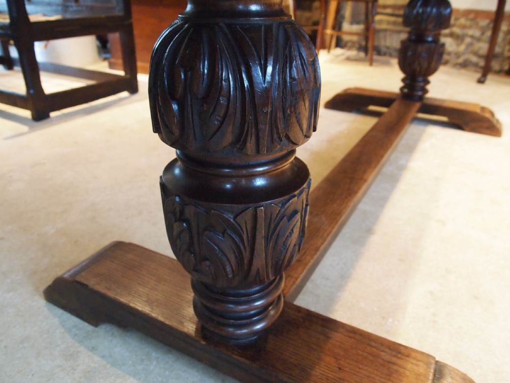 Table refectory dining farmhouse Oak Eccles Hall Norfolk c1880 View IV