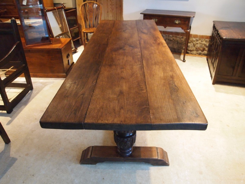 Table refectory dining farmhouse Oak Eccles Hall Norfolk c1880 View VI