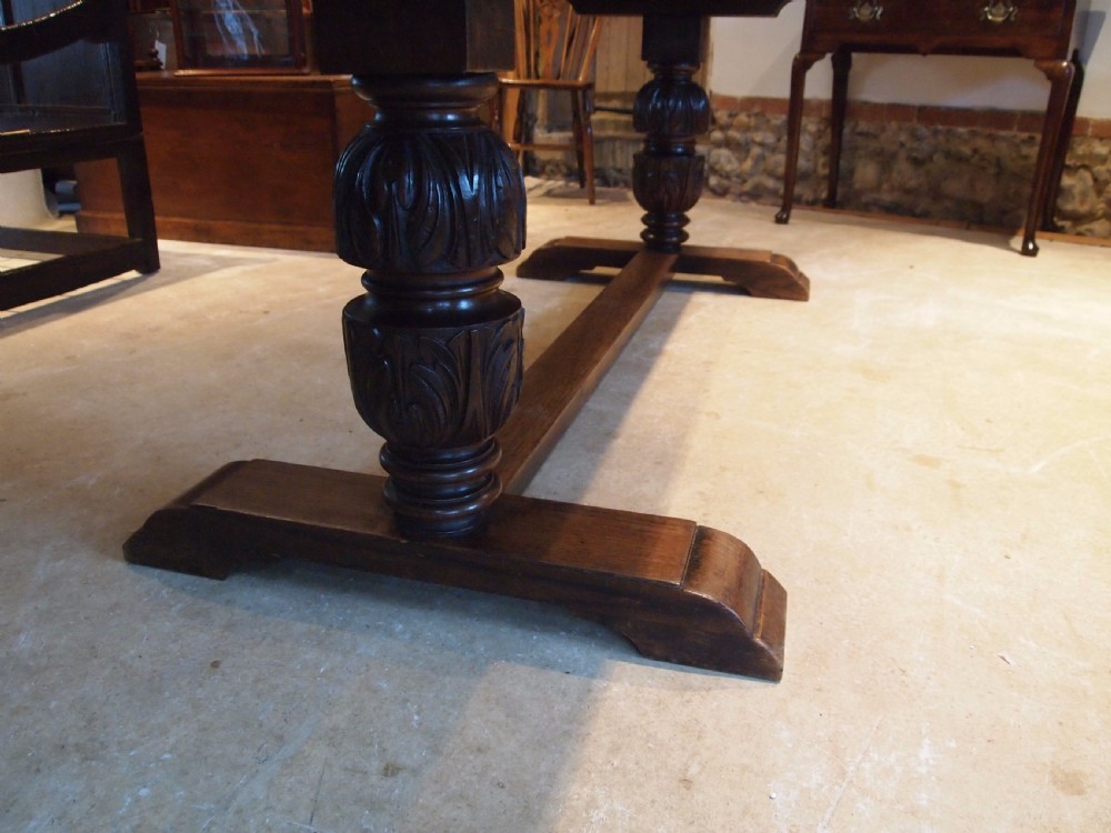 Table refectory dining farmhouse Oak Eccles Hall Norfolk c1880 View IX