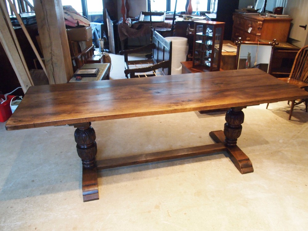 Table refectory dining farmhouse Oak Eccles Hall Norfolk c1880 View XI