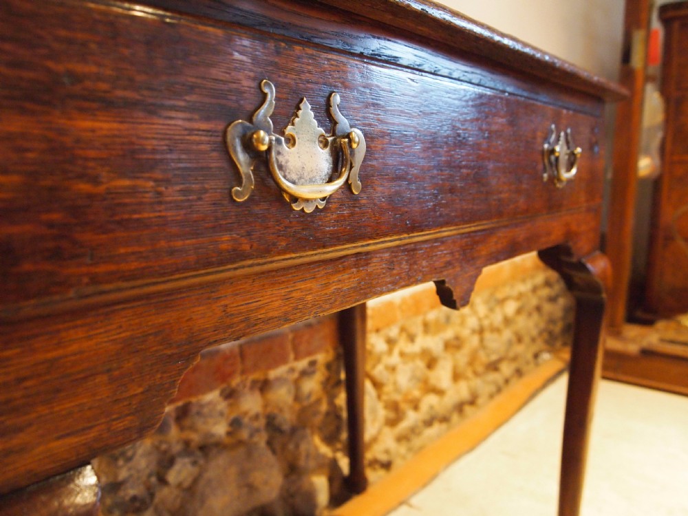 Table lowboy hall console side lamp George II Oak c1750 View II