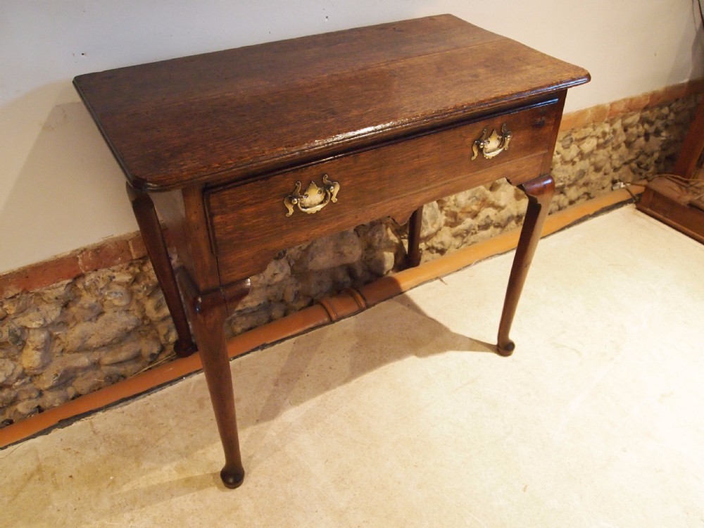 Table lowboy hall console side lamp George II Oak c1750 View IV