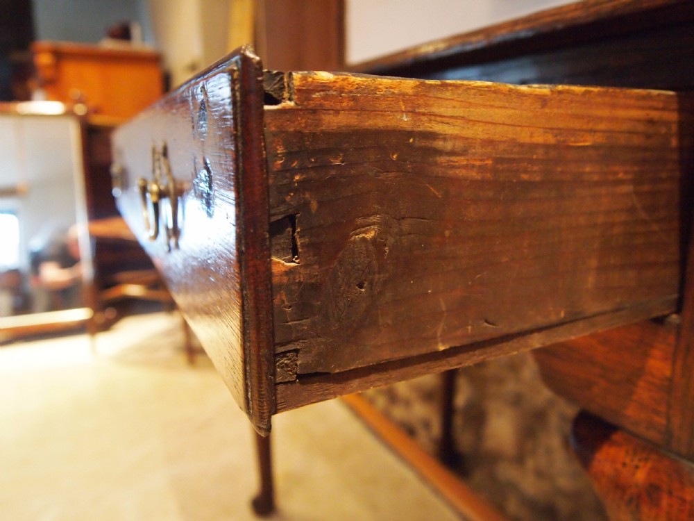 Table lowboy hall console side lamp George II Oak c1750 View V