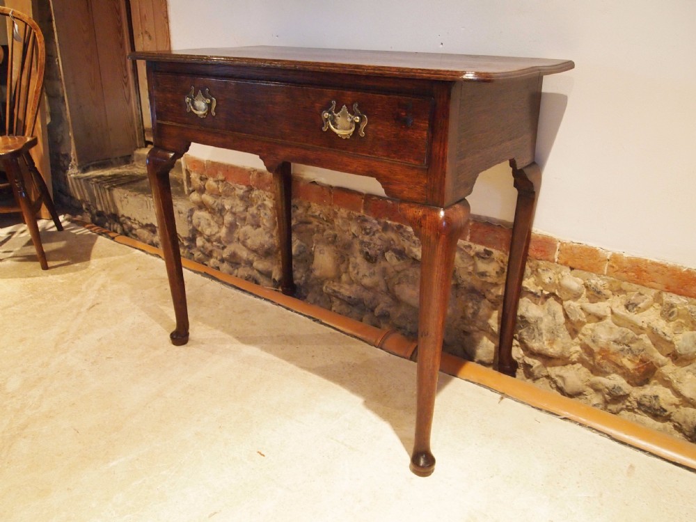 Table lowboy hall console side lamp George II Oak c1750 View VI