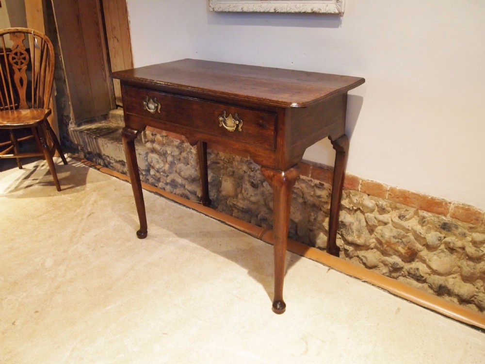Table lowboy hall console side lamp George II Oak c1750 View VIII