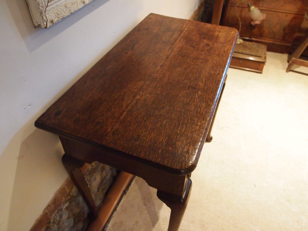 Table lowboy hall console side lamp George II Oak c1750 View IX