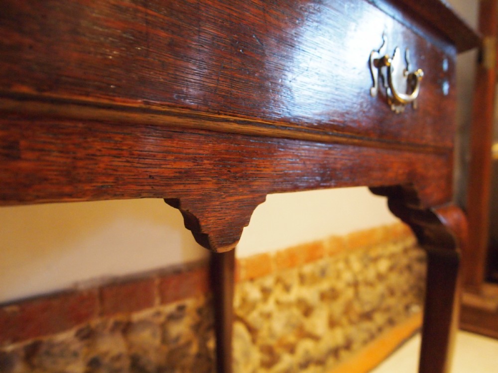 Table lowboy hall console side lamp George II Oak c1750 View XII