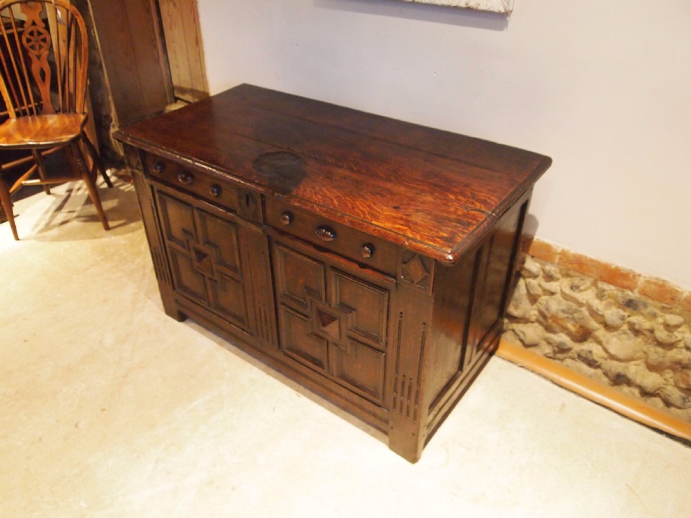 Coffer chest Oak Eccles Hall Norfolk c1710 View II