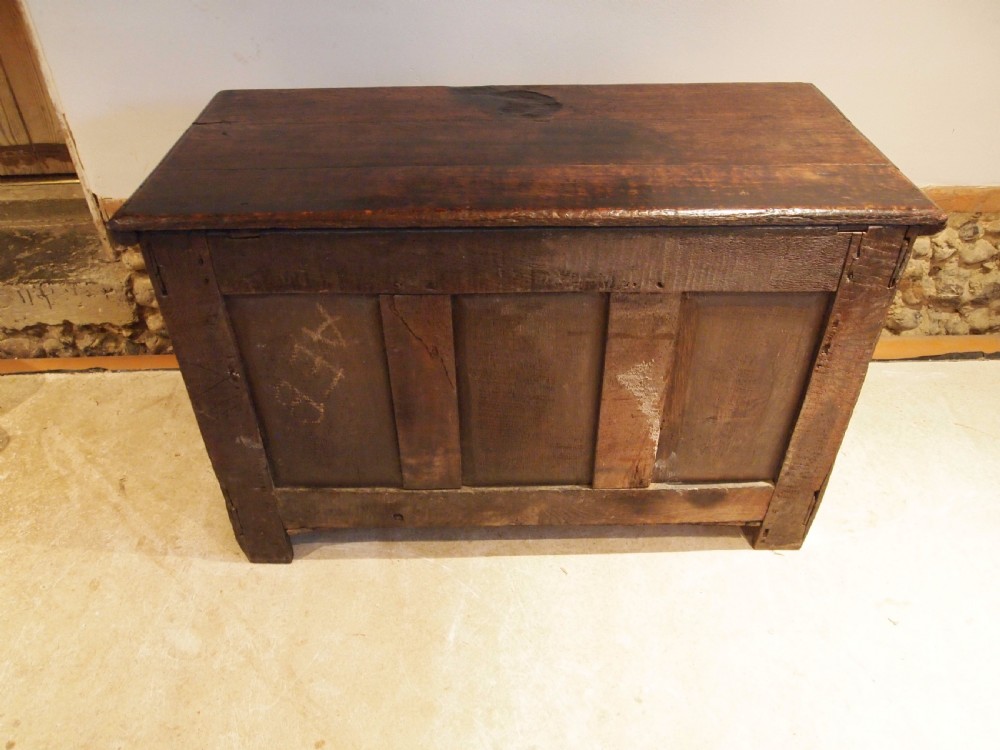Coffer chest Oak Eccles Hall Norfolk c1710 View V