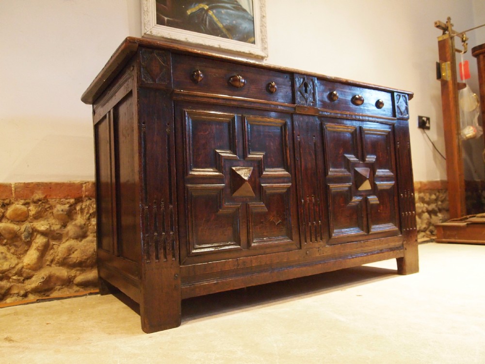 Coffer chest Oak Eccles Hall Norfolk c1710 View VIII