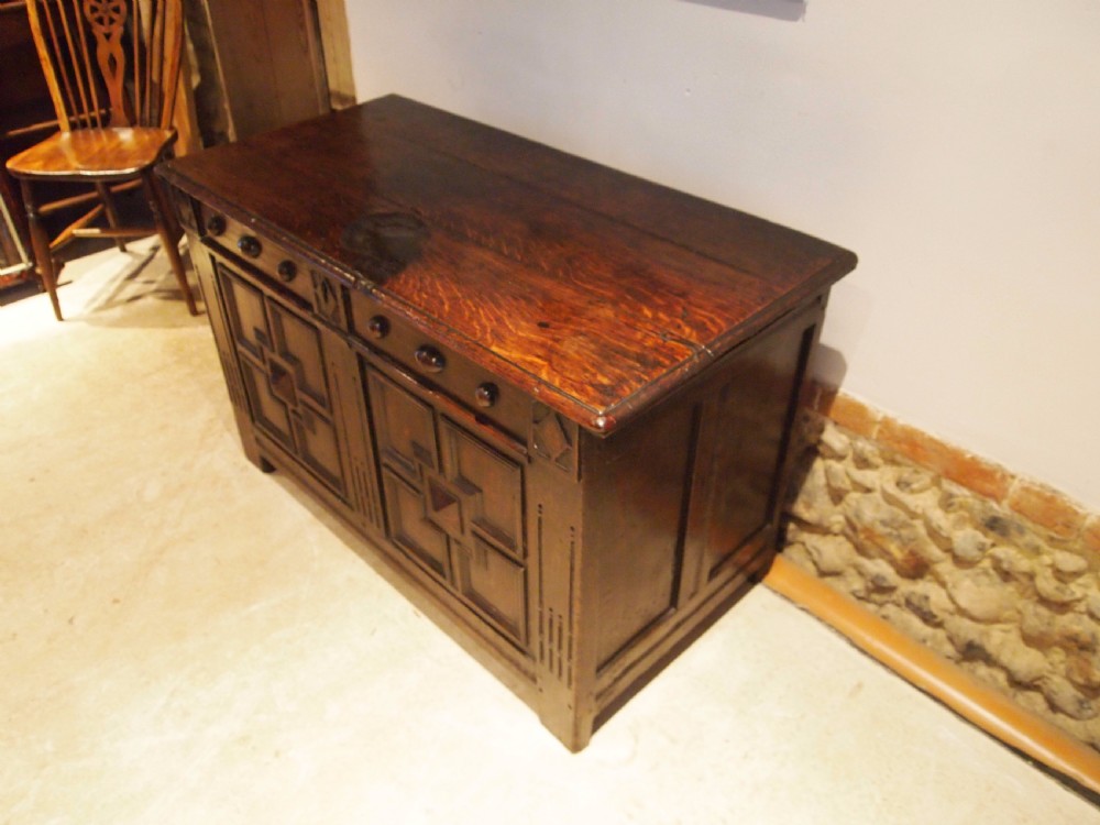Coffer chest Oak Eccles Hall Norfolk c1710 View X
