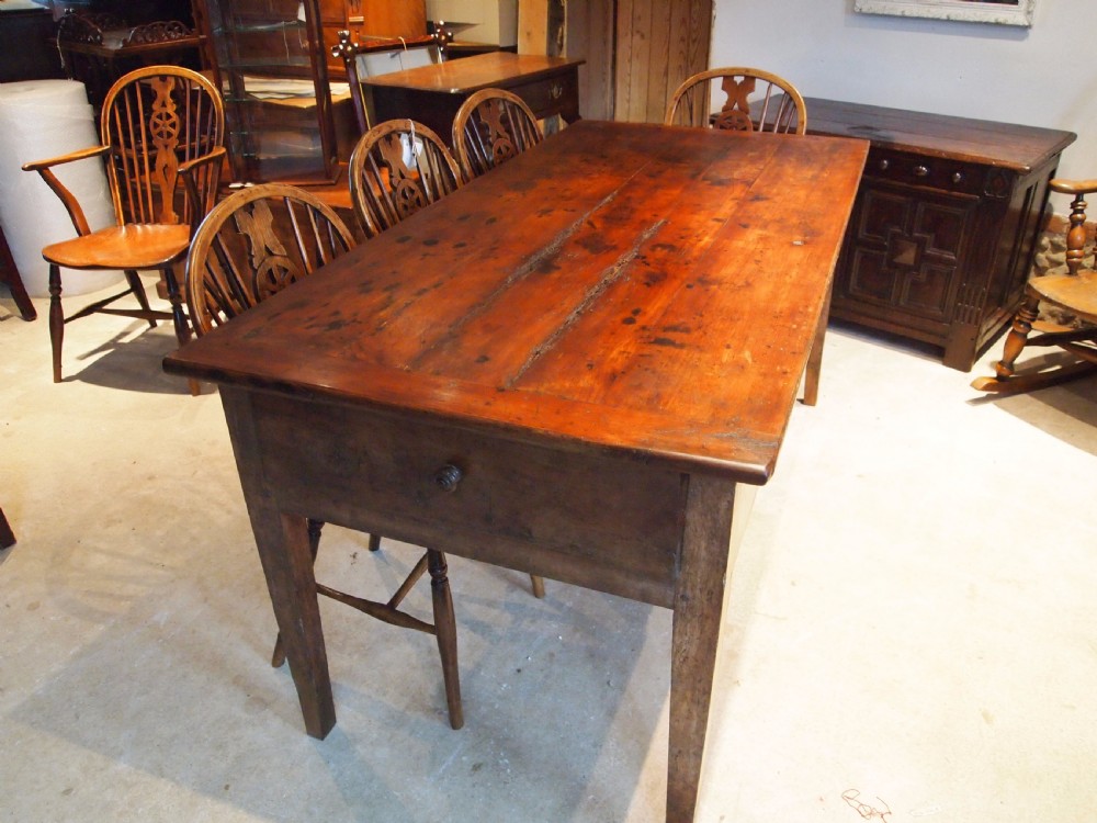 Table dining refectory farmhouse French Cherry wood c1800