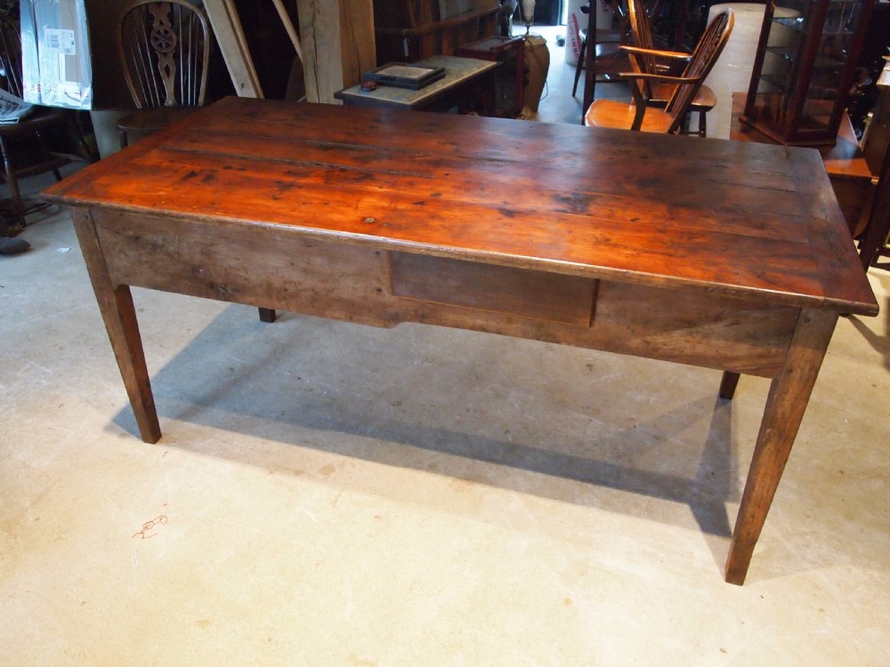 Table dining refectory farmhouse French Cherry wood c1800 View IV