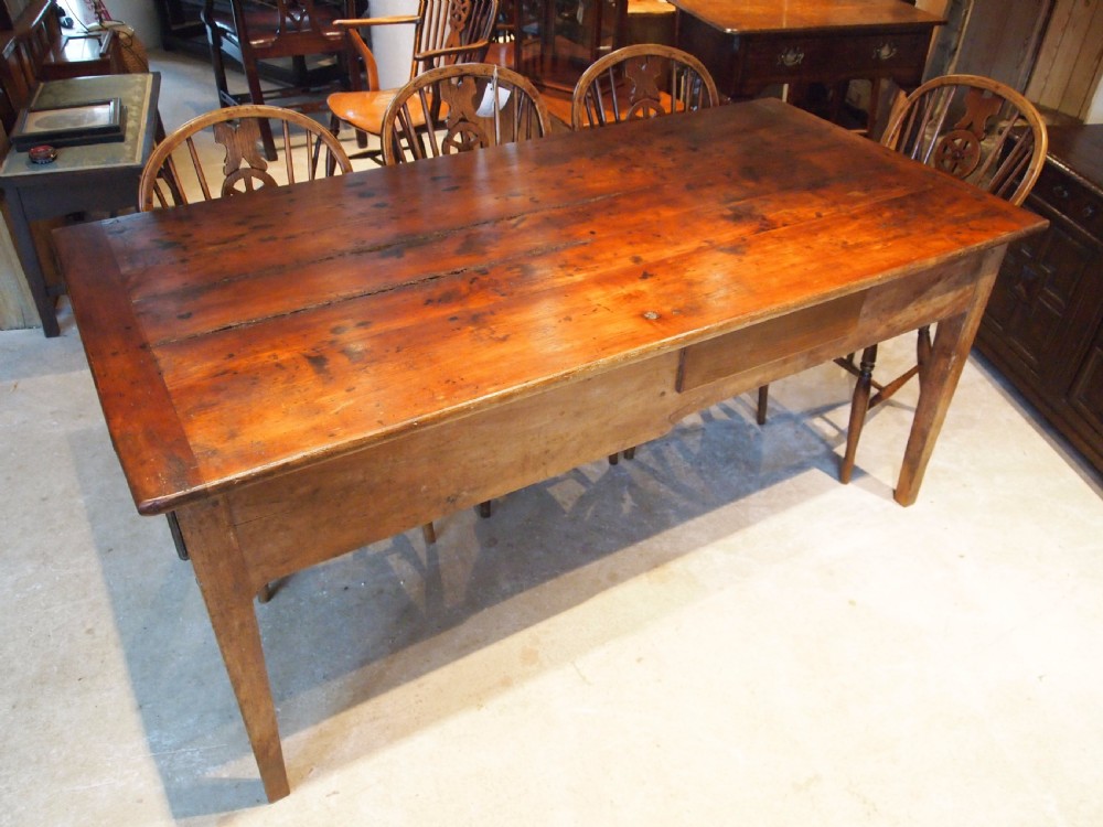 Table dining refectory farmhouse French Cherry wood c1800 View V