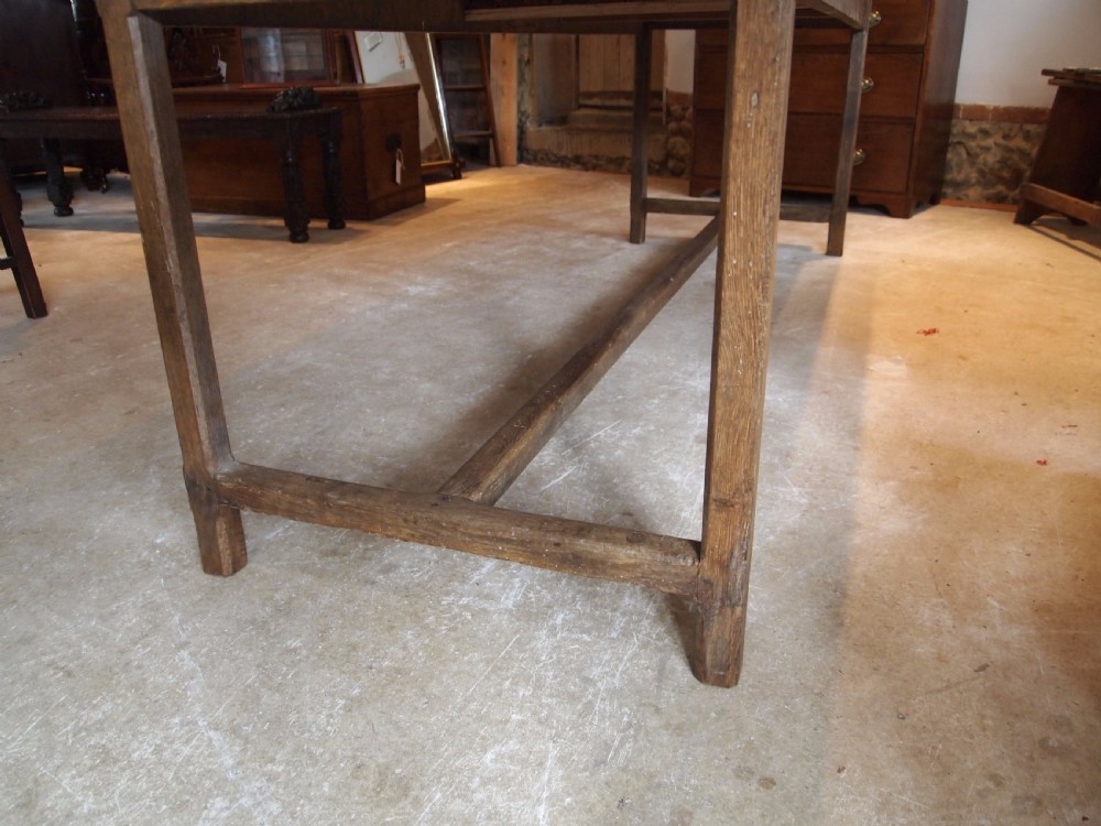 Table refectory dining farmhouse French Chestnut seats 10 c1820 View III