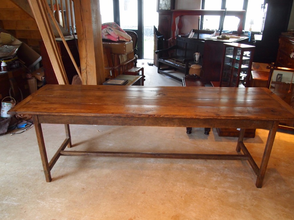 Table refectory dining farmhouse French Chestnut seats 10 c1820 View IV