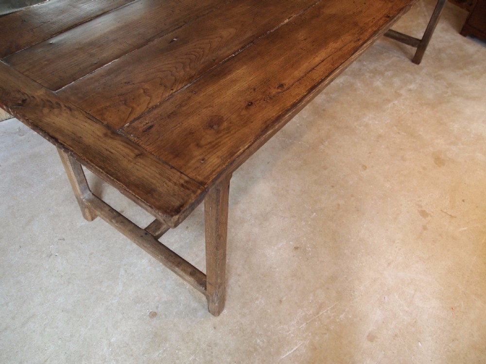 Table refectory dining farmhouse French Chestnut seats 10 c1820 View VI