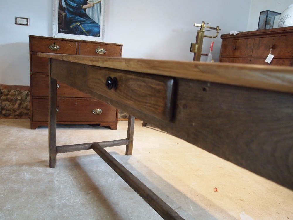 Table refectory dining farmhouse French Chestnut seats 10 c1820 View VII