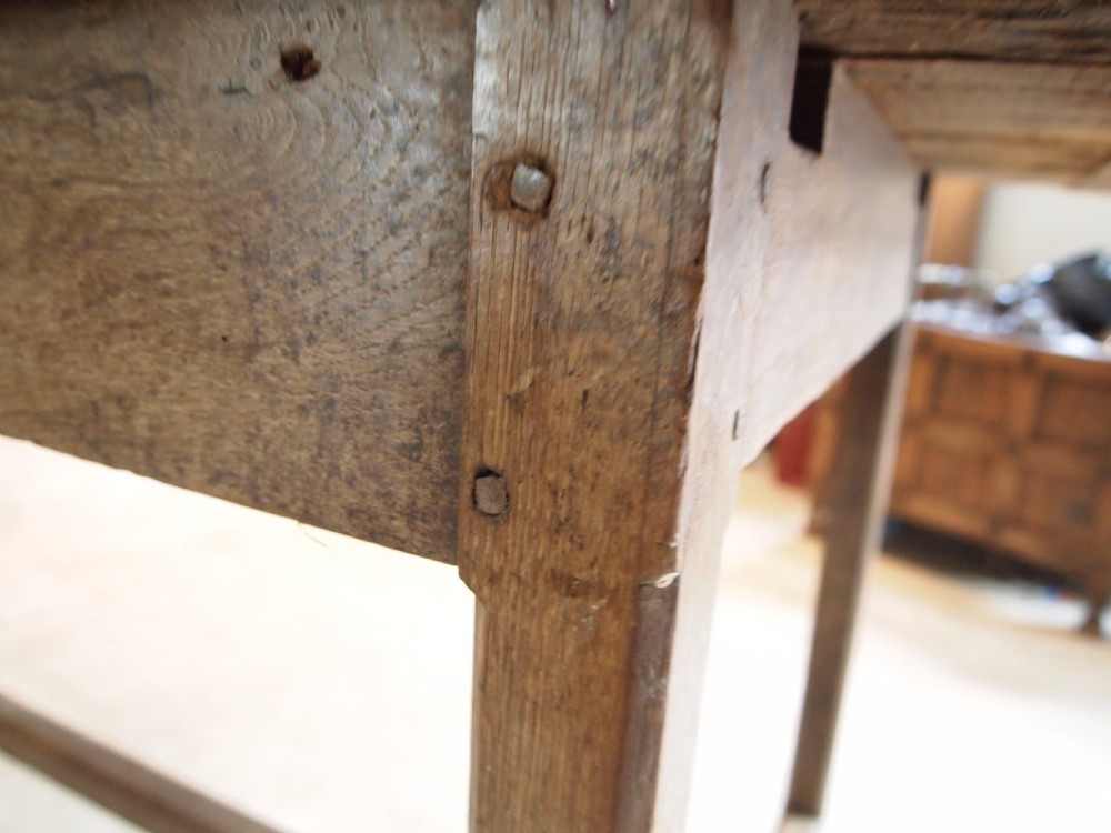 Table refectory dining farmhouse French Chestnut seats 10 c1820 View XII