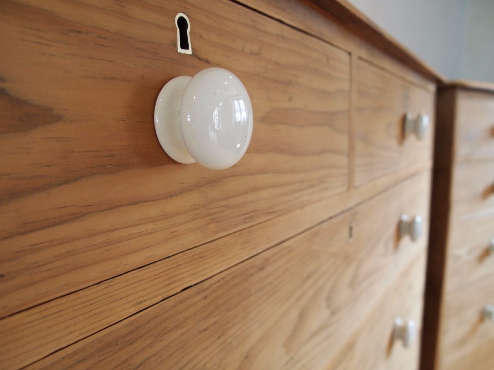 Chests of drawers a rare pair of Victorian Pine chests c1890 View II