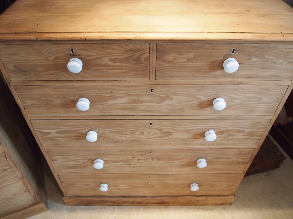 Chests of drawers a rare pair of Victorian Pine chests c1890 View IV