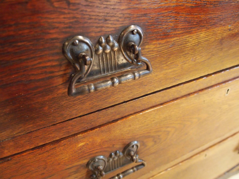 Bureau desk Arts and Crafts Oak c1900 View II