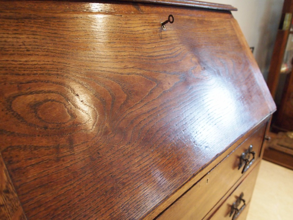 Bureau desk Arts and Crafts Oak c1900 View VIII