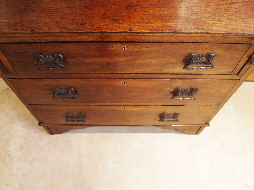 Bureau desk Arts and Crafts Oak c1900 View IX