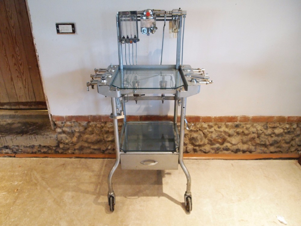 Table lamp hall side rare Anaesthetist trolley c1920 View II