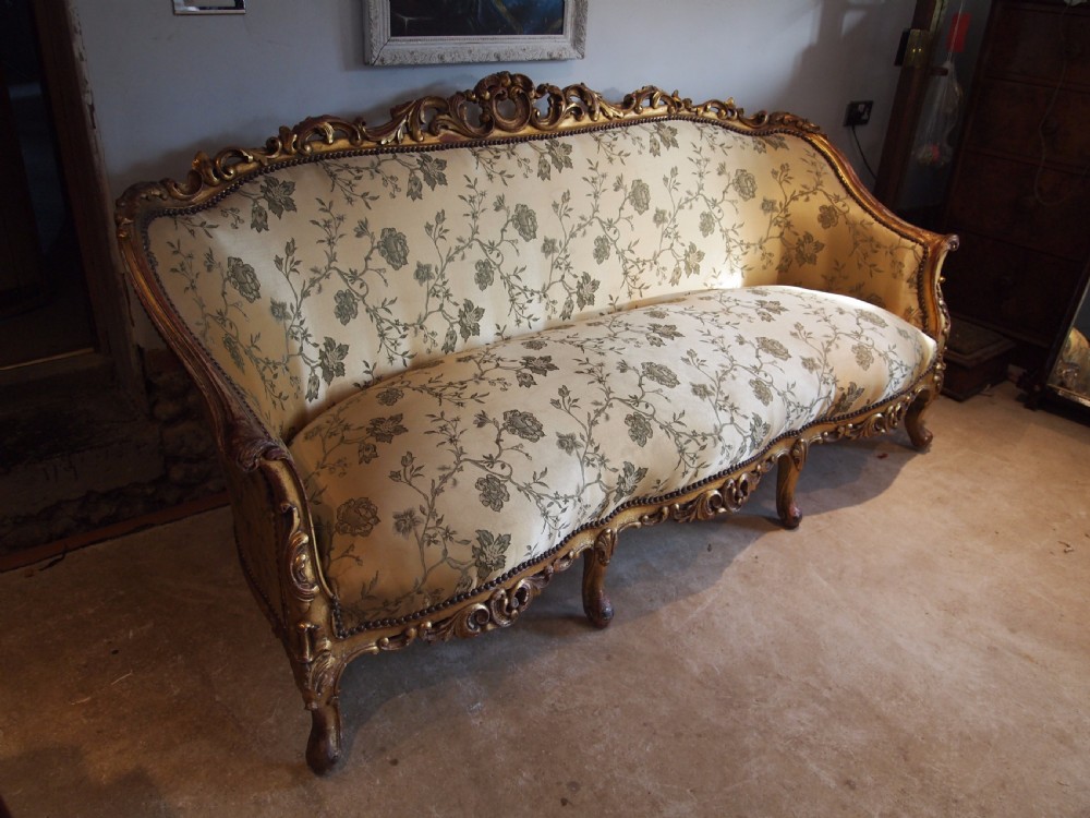 Sofa Settee French carved Beech c1880 View II