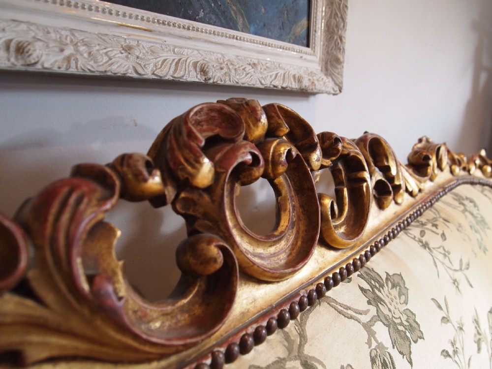 Sofa Settee French carved Beech c1880 View III