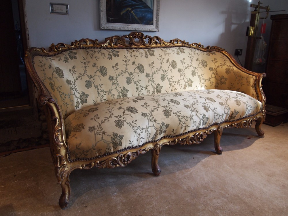 Sofa Settee French carved Beech c1880 View VIII