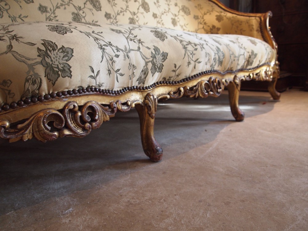 Sofa Settee French carved Beech c1880 View IX