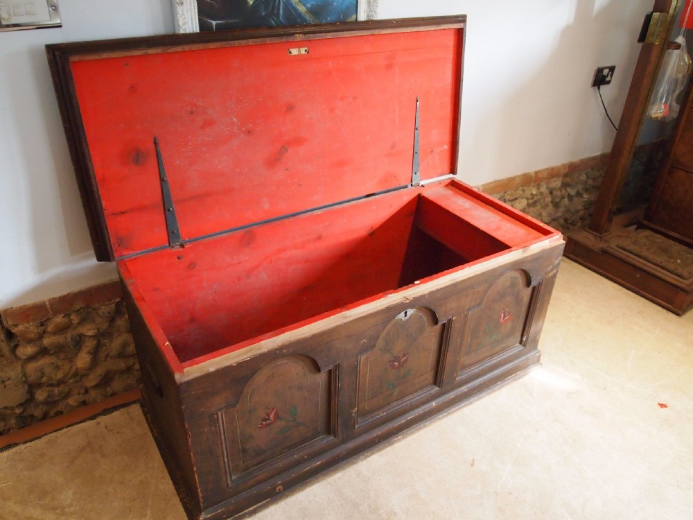 Coffer chest Victorian c1880 View V