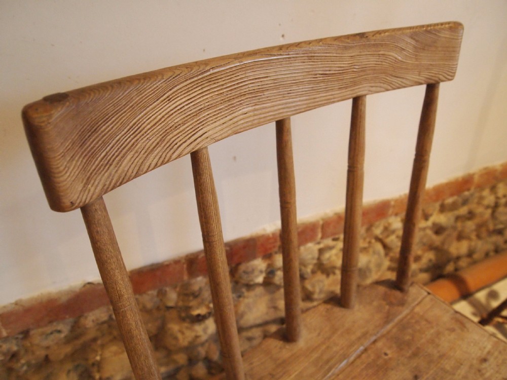 Chair rare primitive Ash and Pine Windsor chair c1800 View V