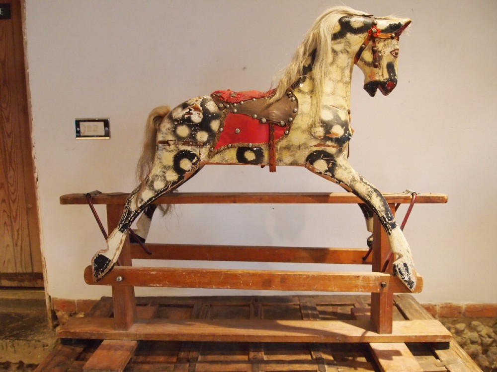 Rocking horse wooden early 20th century c1920 View IV