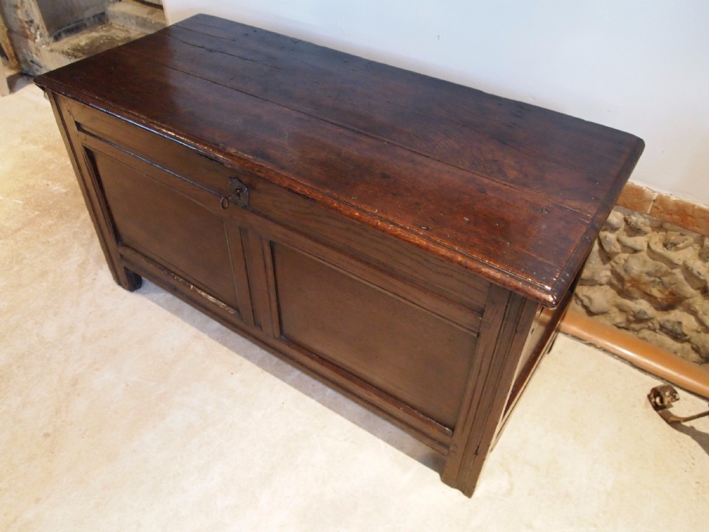Coffer chest blanket box Queen Anne Oak c1710