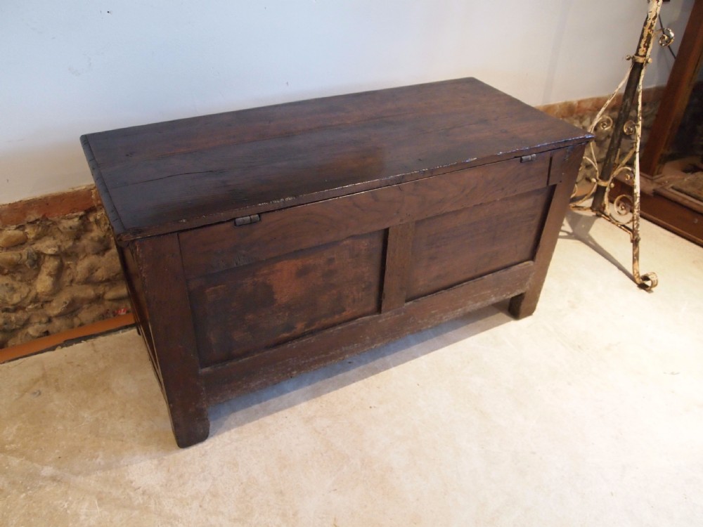 Coffer chest blanket box Queen Anne Oak c1710 View X