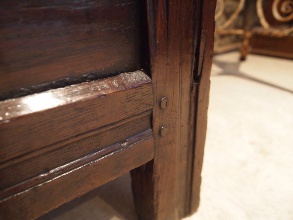 Coffer chest blanket box Queen Anne Oak c1710 View XI