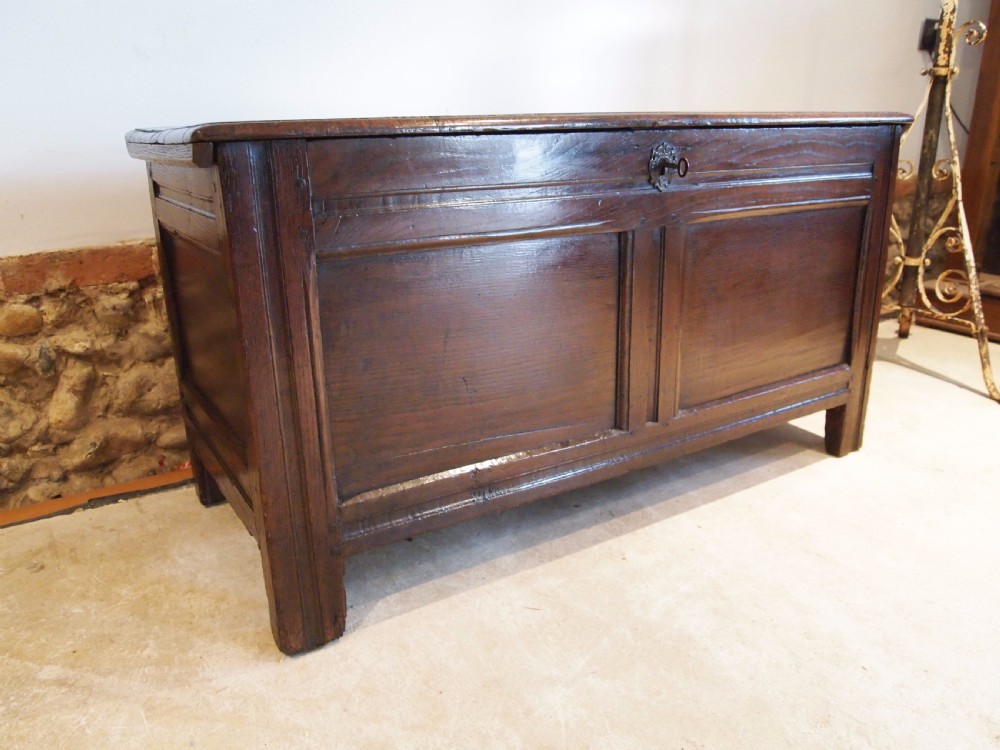 Coffer chest blanket box Queen Anne Oak c1710 View XIII