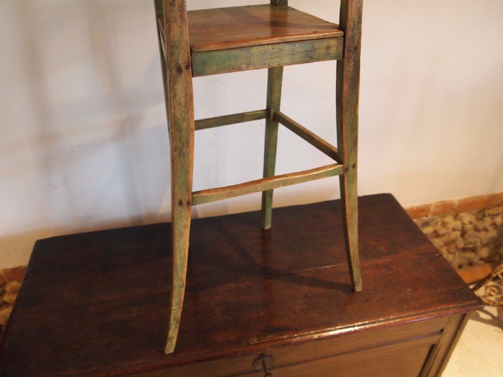 Chair rare George III child's high chair c1800 View IV