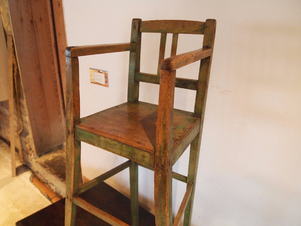 Chair rare George III child's high chair c1800 View VII