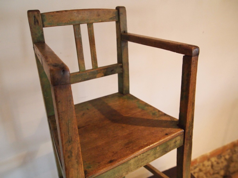 Chair rare George III child's high chair c1800 View VIII