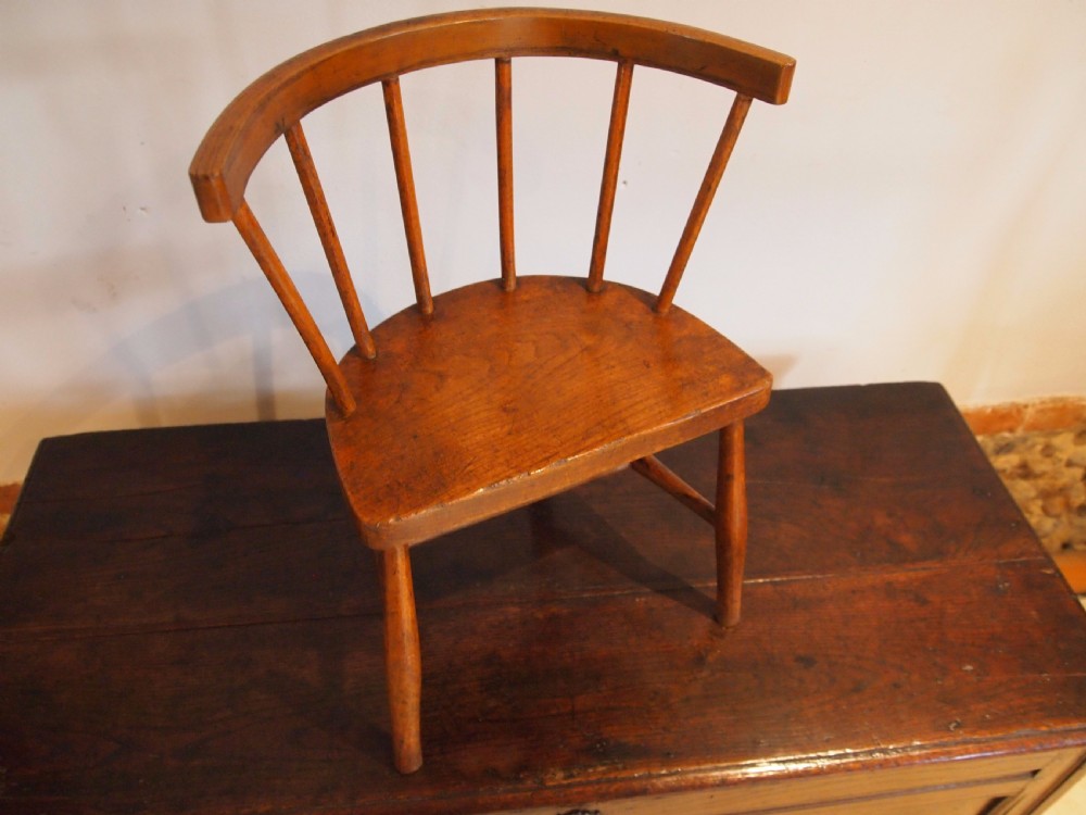 Chair Victorian child's primitive Windsor chair c1880