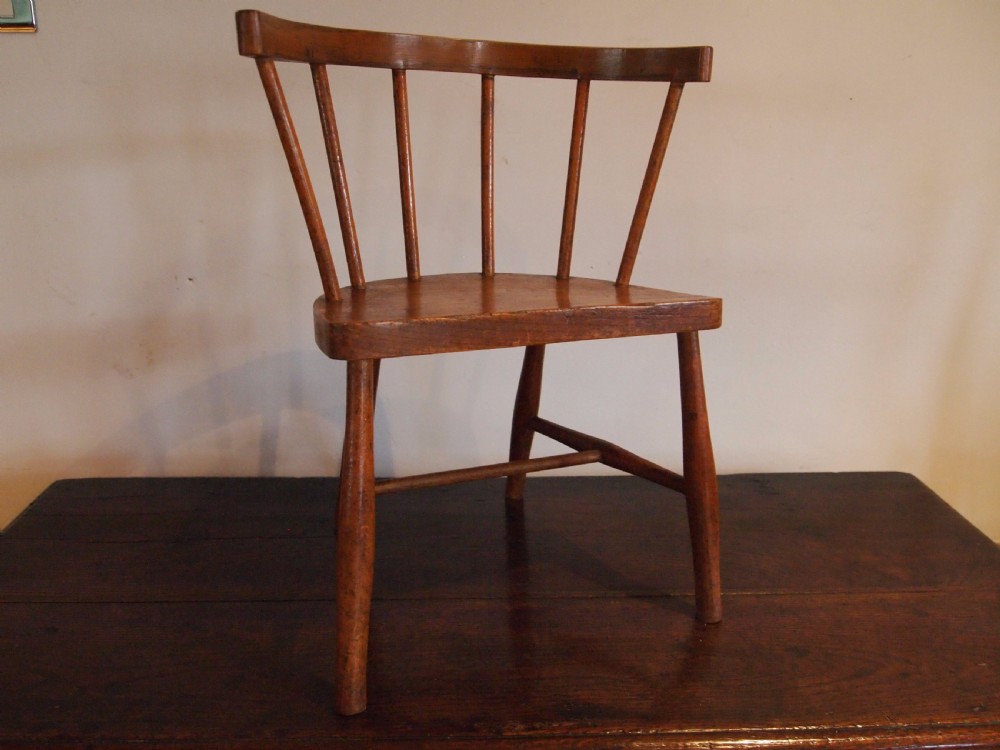 Chair Victorian child's primitive Windsor chair c1880 View III