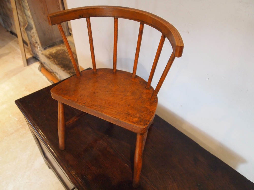 Chair Victorian child's primitive Windsor chair c1880 View V
