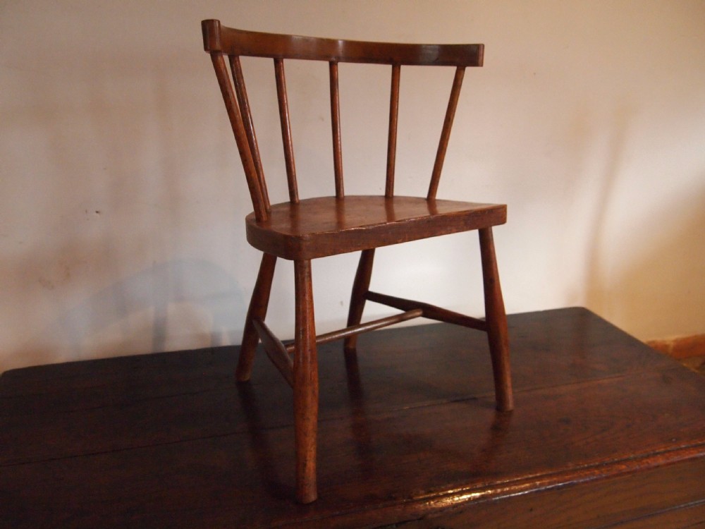 Chair Victorian child's primitive Windsor chair c1880 View VIII