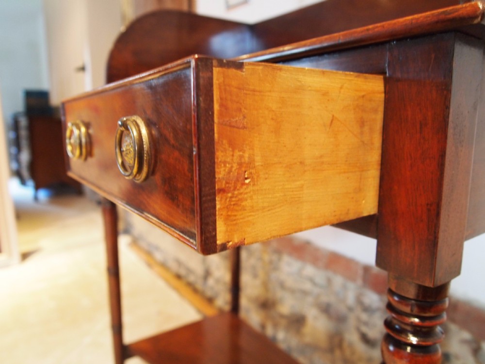 Table hall console side lamp George IV Mahogany c1825 View IV