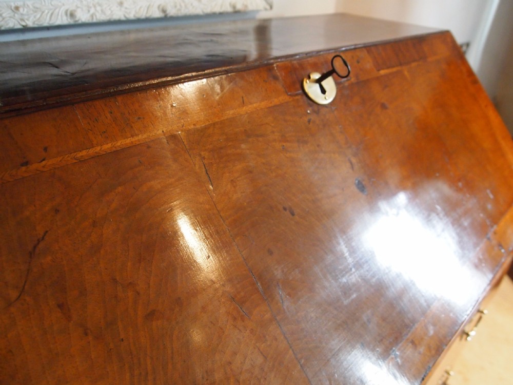 Bureau George II Walnut 36 inches wide Eccles Hall Norfolk c1740 View X